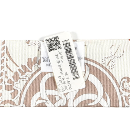 Hermes Silk Ex-Libris Twilly Creme Orange Beige 3 of 3