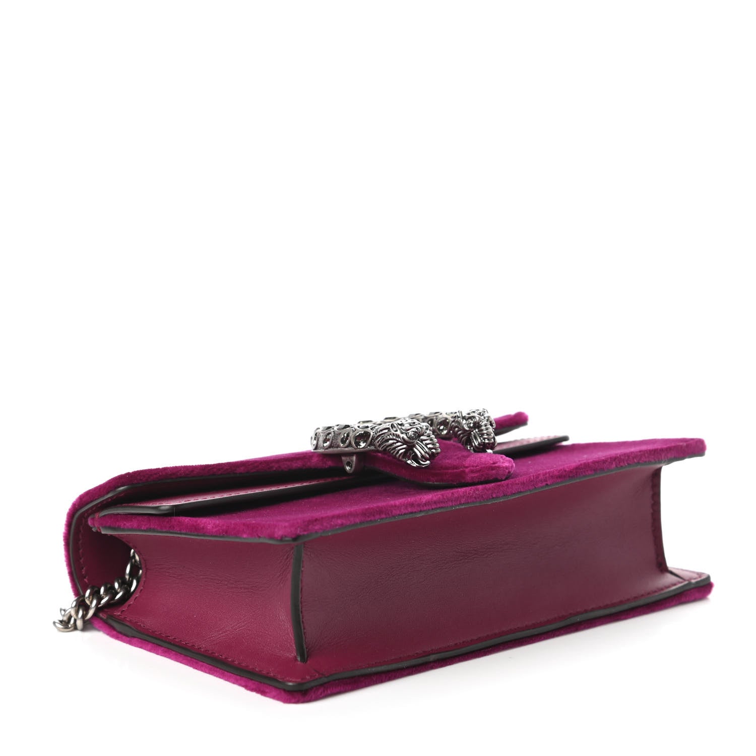 Gucci Velvet Super Mini Dionysus Shoulder Bag Fuchsia Violet Cyclamen 4 of 9