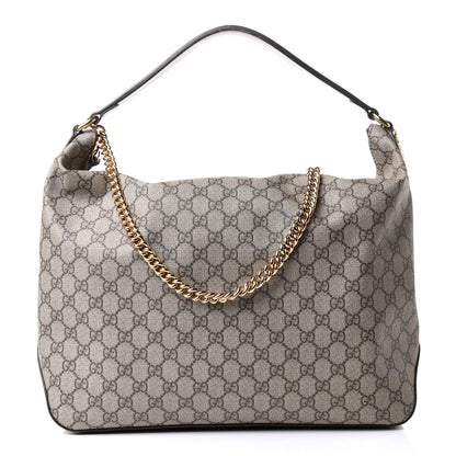 Gucci GG Supreme Monogram Large Linea A Hobo Light Brown 1 of 13