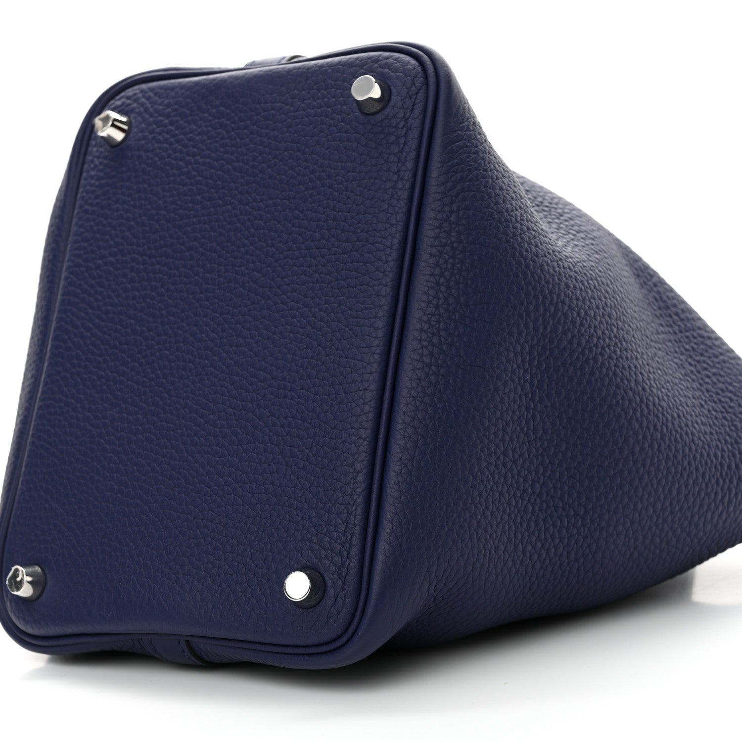 Hermes Taurillon Clemence Swift Eclat Picotin Lock 18 PM Bleu Encre Bleu Zellige 9 of 13