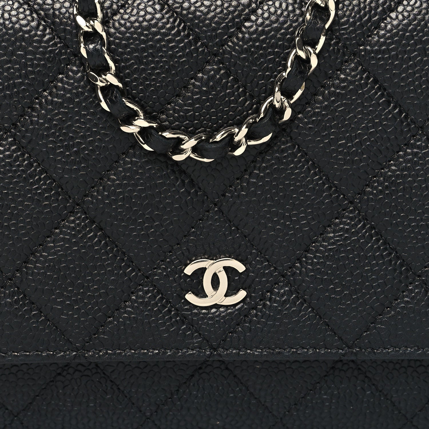 Chanel Caviar Quilted Wallet on Chain WOC Black 9 of 13