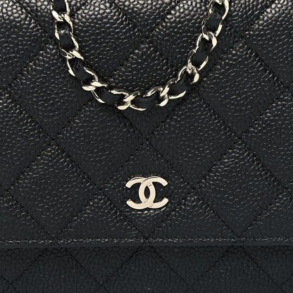 Chanel Caviar Quilted Wallet on Chain WOC Black 9 of 13