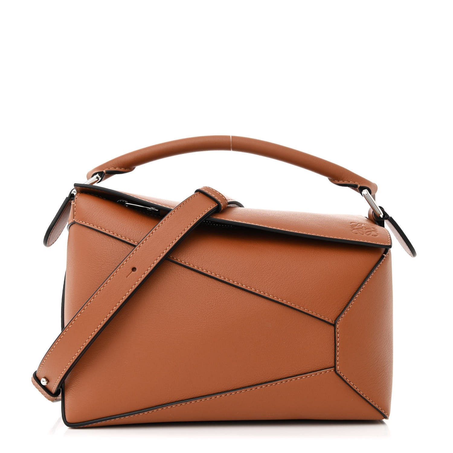 Loewe Calfskin Small Puzzle Edge Bag Tan 1 of 10