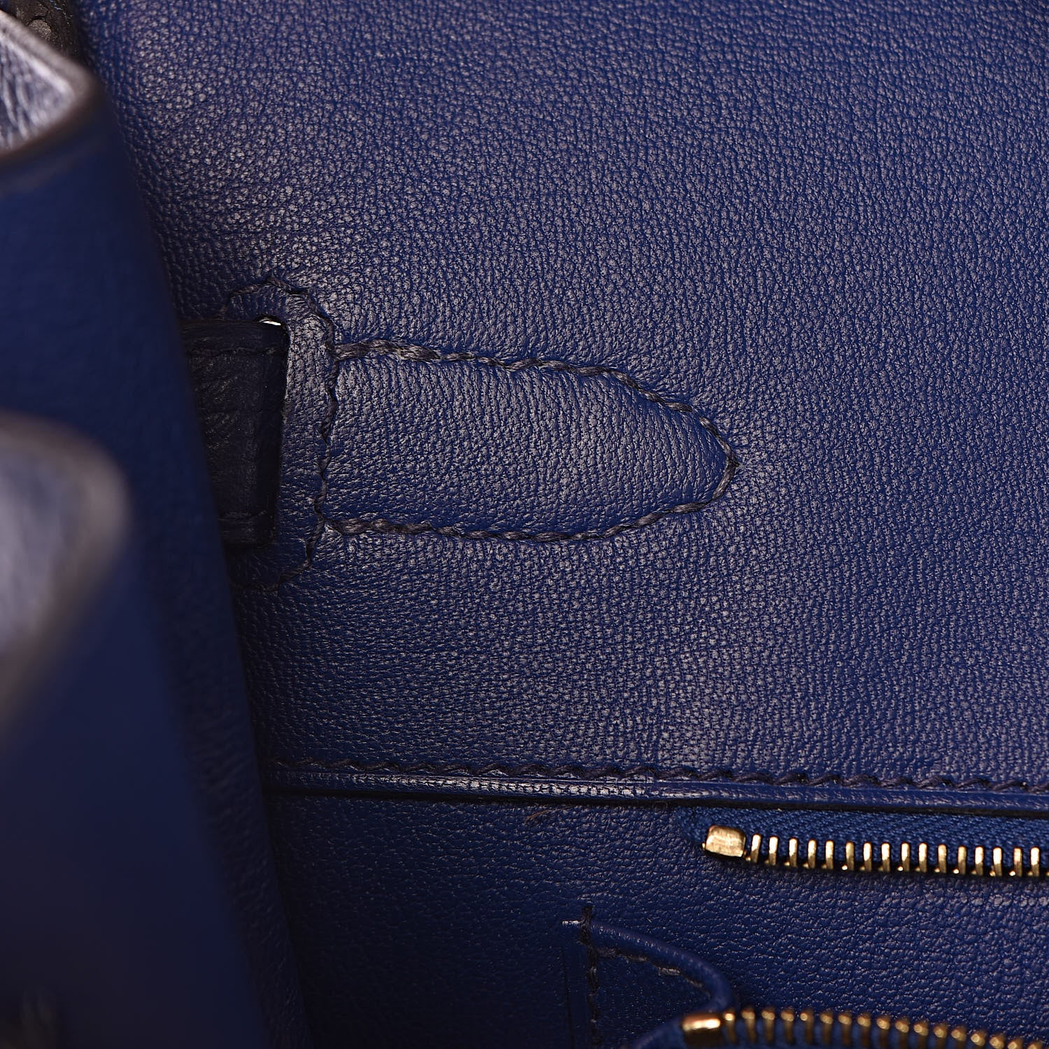 Hermes Taurillon Clemence Birkin 35 Bleu Saphir 10 of 37