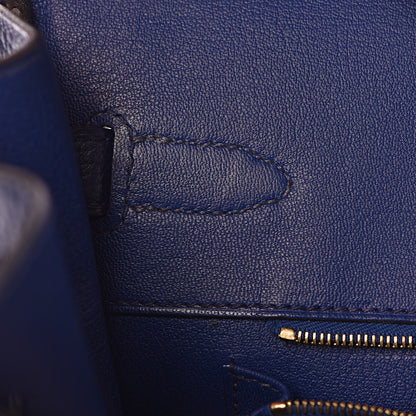 Hermes Taurillon Clemence Birkin 35 Bleu Saphir 10 of 37