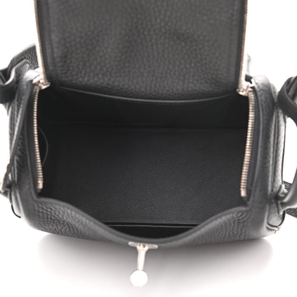 Hermes Taurillon Clemence Mini Lindy 20 Black 8 of 19