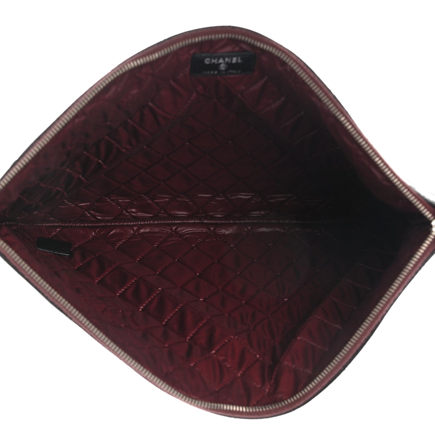 Caviar Quilted Large Cosmetic Case Black