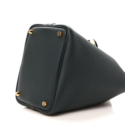 Hermes Taurillon Clemence Picotin Lock 18 PM Vert Cypress 7 of 8