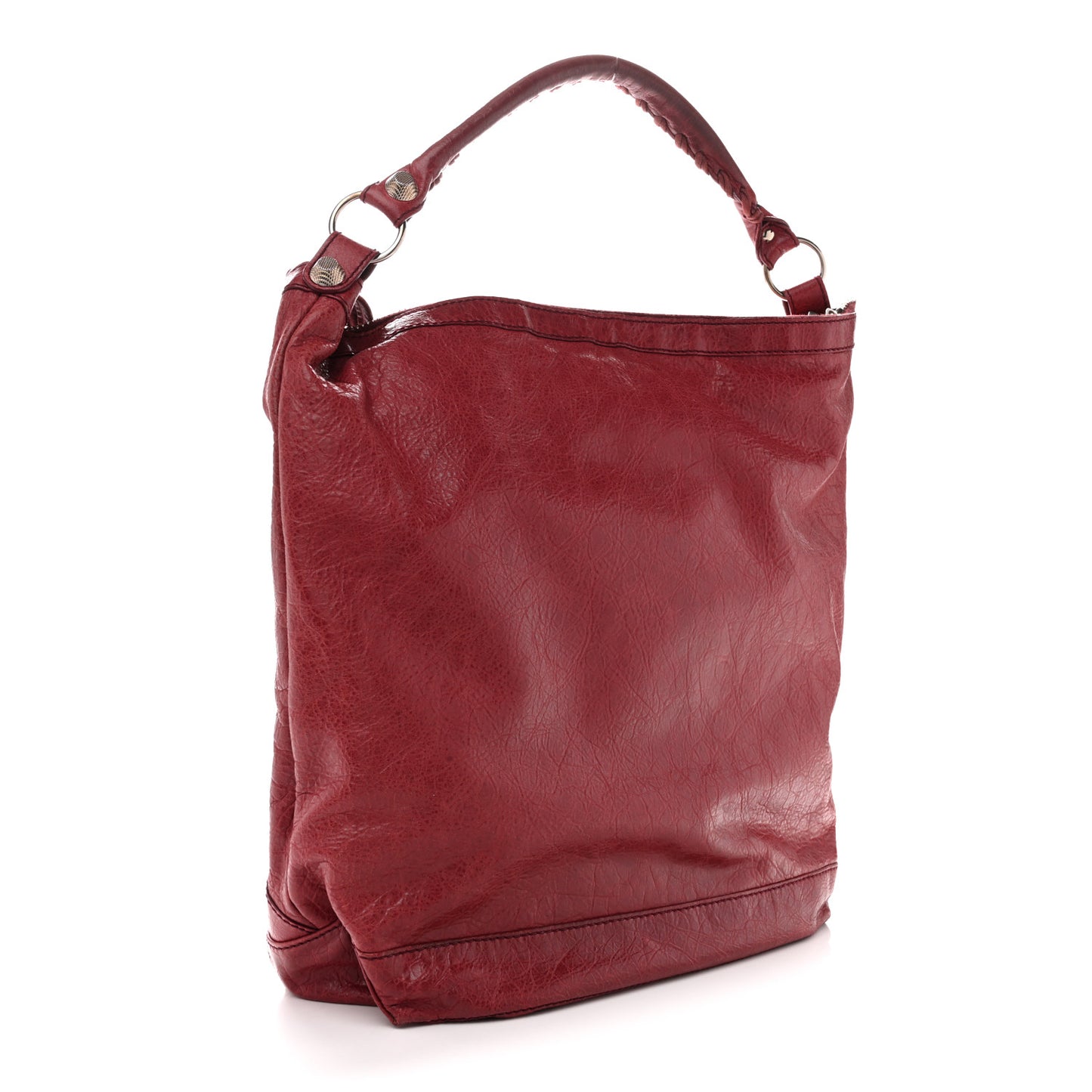 Agneau Giant 12 Silver Hardware Day Hobo Cassis