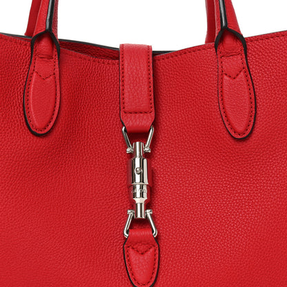 Gucci Soft Calfskin Small Jackie Top Handle Bag Hibiscus Red 8 of 10