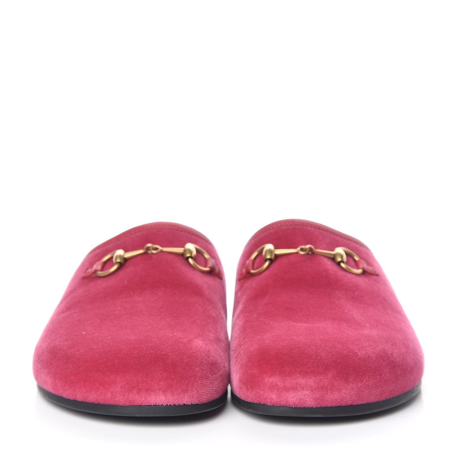 Gucci Softy Velvet Malaga Kid Womens Horsebit River Slippers 37 Light Raspberry Rose 2 of 10