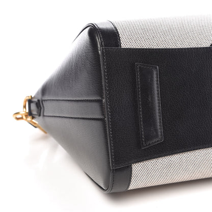 Givenchy Canvas Sugar Goatskin Striped Small Antigona Black 9 of 12