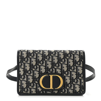 Christian Dior Oblique 30 Montaigne 2-In-1 Pouch Blue 1 of 10