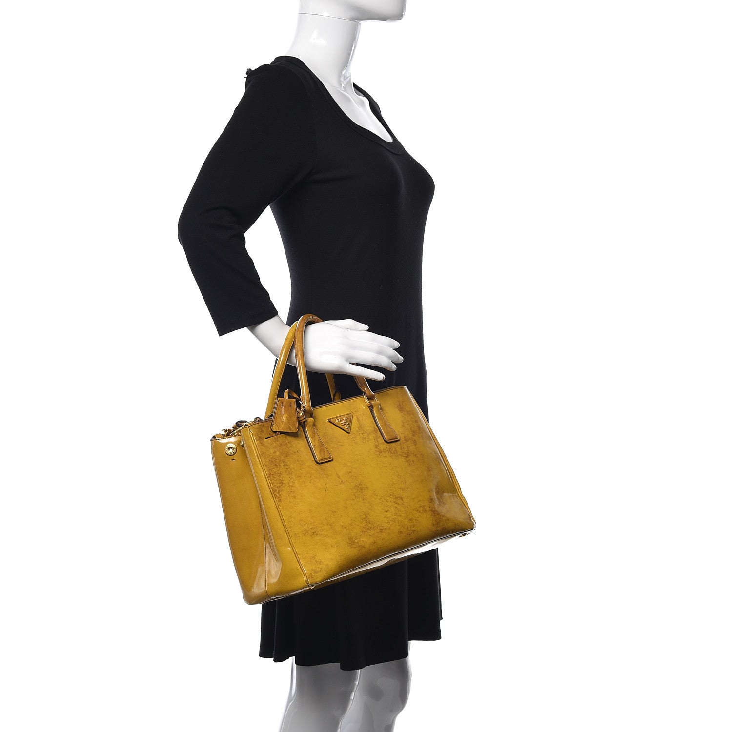Prada Spazzolato Medium Double Zip Tote Sole Fume 2 of 18