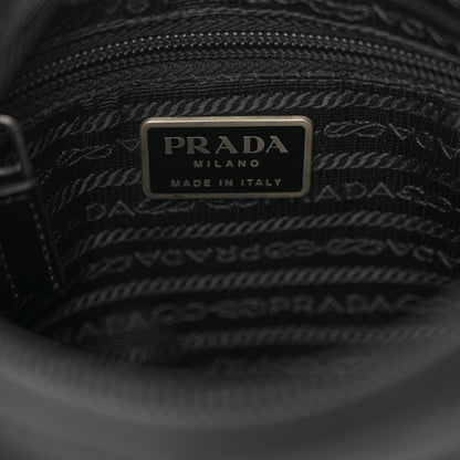 Prada Tessuto Nylon Saffiano Flat Messenger Bag Black 7 of 10