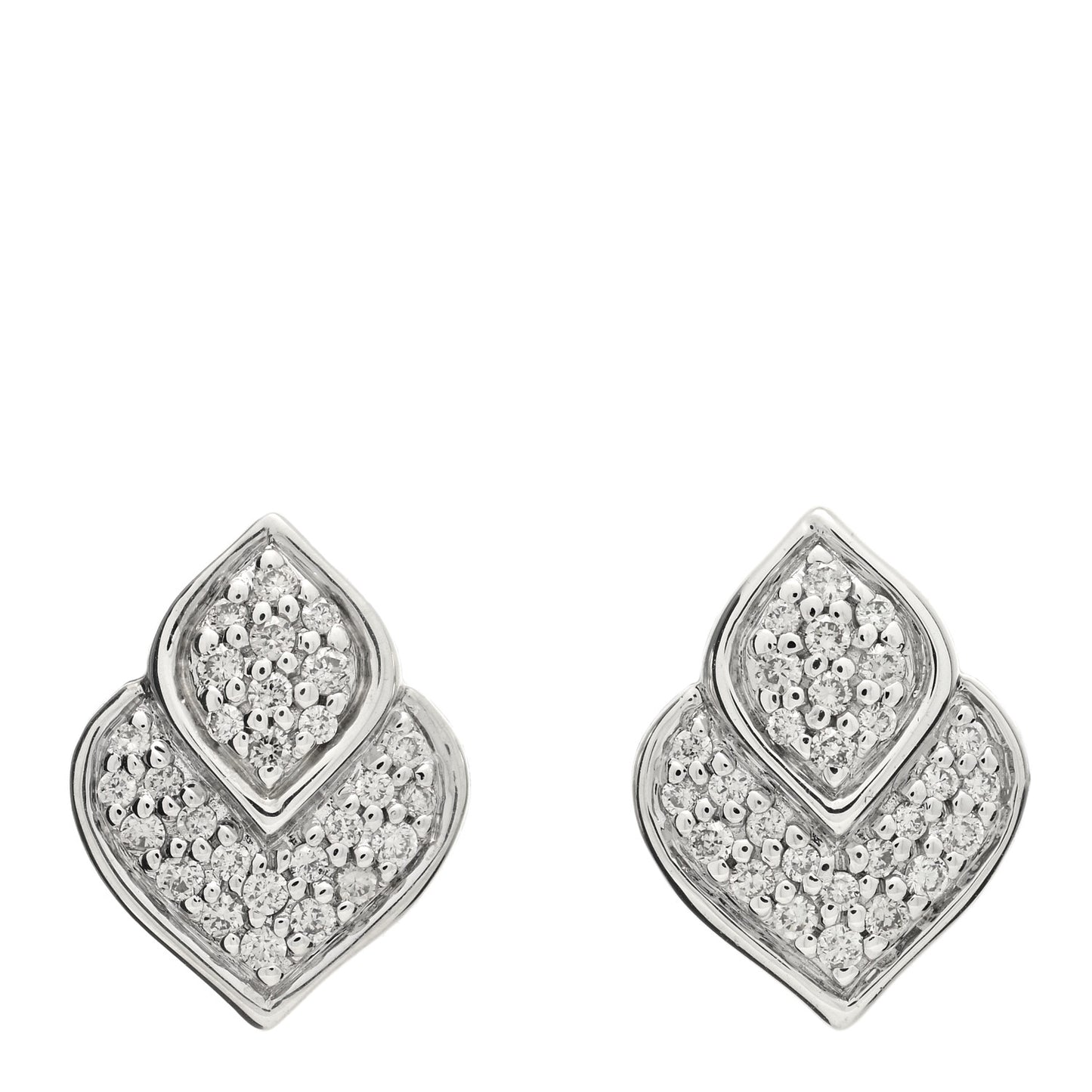 Sterling Silver Diamond Legends Naga Pave Stud Earrings
