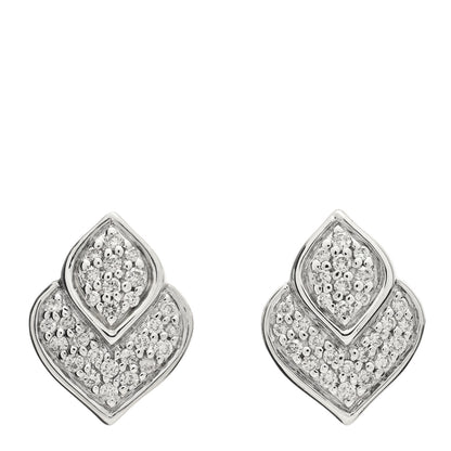 John Hardy Sterling Silver Diamond Legends Naga Pave Stud Earrings 1 of 4