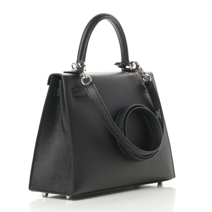 Hermes Epsom Kelly Sellier 25 Black 3 of 11