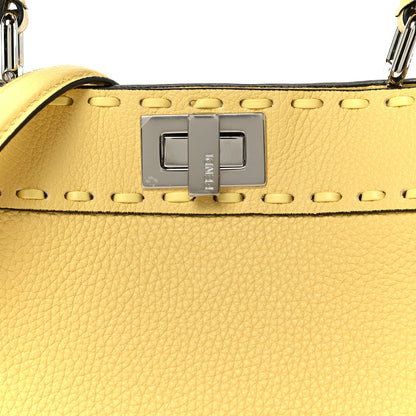 Fendi Cuoio Romano Sellerissima Mini Peekaboo Iconic Satchel Sorbetto 9 of 13