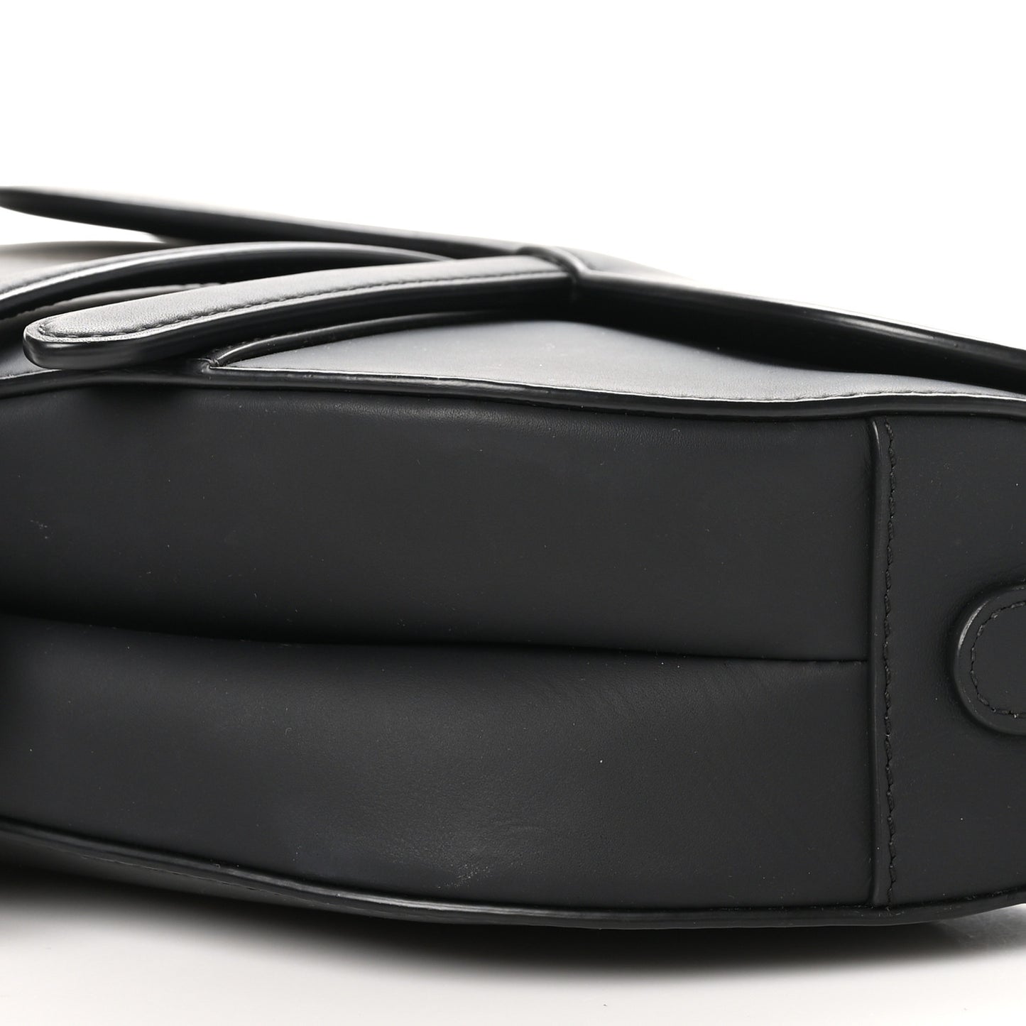 Ultra Matte Calfskin Saddle Bag Black