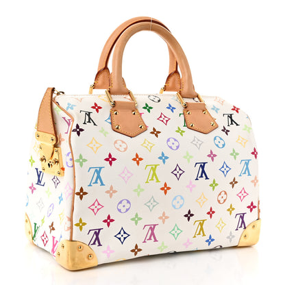 Louis Vuitton Monogram Multicolor Speedy 30 White 3 of 11