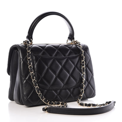 Chanel Lambskin Quilted Small Trendy CC Dual Handle Flap Bag Black 3 of 11