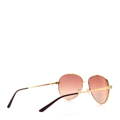 Cartier Panthere De Cartier Aviator 140 Sunglasses Gold 4 of 7