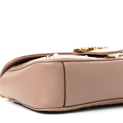 Gucci Calfskin Matelasse Studded Mini Pearly GG Marmont Shoulder Bag Porcelain Rose 8 of 10
