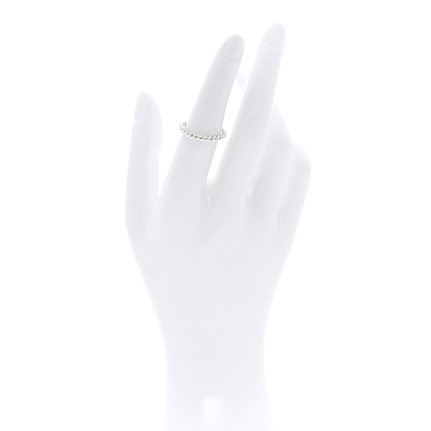Sterling Silver Twist Rope Ring 52 6
