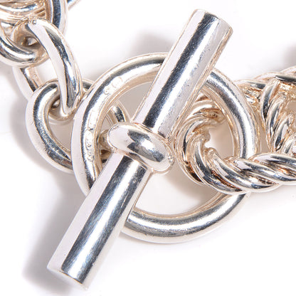 Hermes Sterling Silver Chain d'Ancre Parade Toggle Bracelet TGM Medium 3 of 6