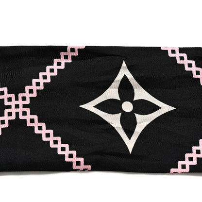 Louis Vuitton Silk Monogram Croisillon Bandeau Black 10 of 11