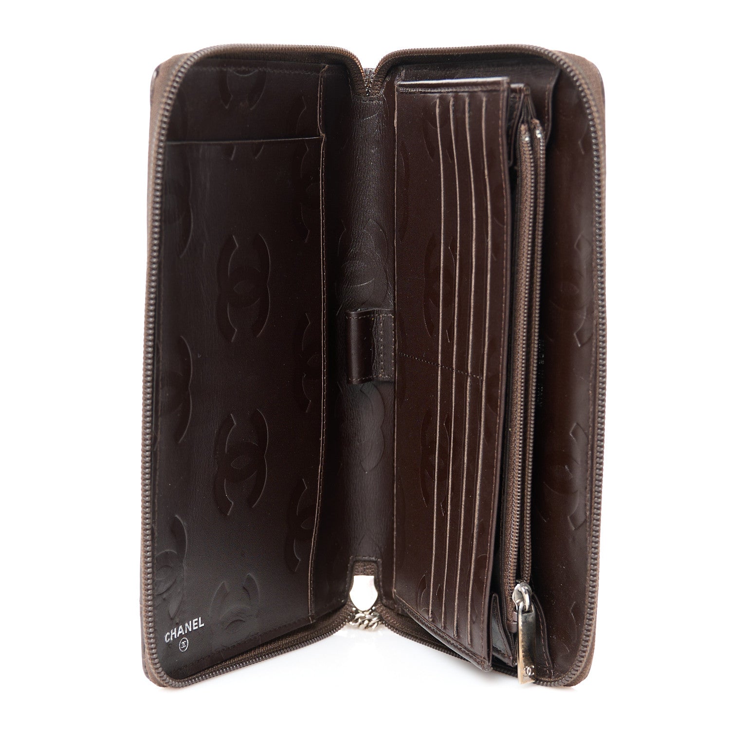 Chanel Calfskin Cambon Zip Around Organizer Wallet Brown 5 of 12