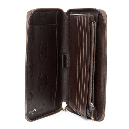 Chanel Calfskin Cambon Zip Around Organizer Wallet Brown 5 of 12