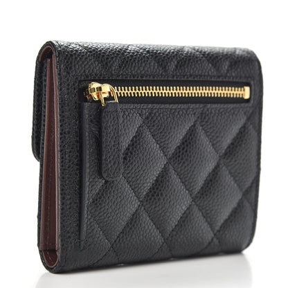 Chanel Caviar Quilted Compact Flap Wallet Black 3 of 9