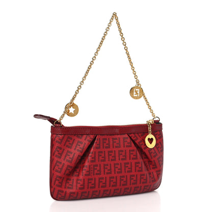 Fendi Zucchino Spalmati Forever Pochette Bordeaux Rubino 2 of 8