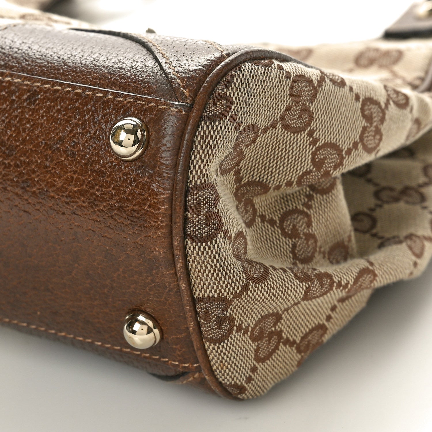 Gucci Monogram Calfskin Large Bardot Shoulder Bag Brown 10 of 10
