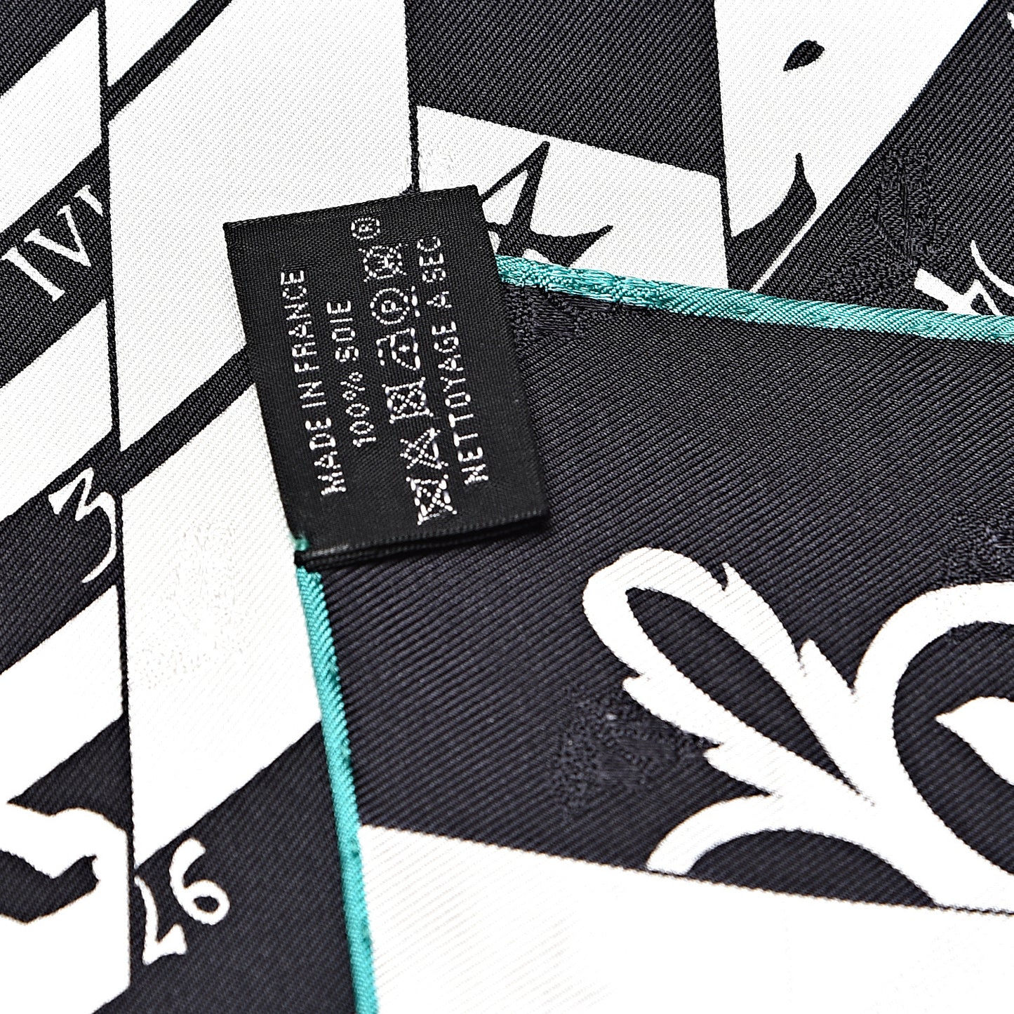 Silk Carre Astrologie Nouvelle Tattoo Scarf 90 Black White