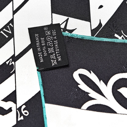 Hermes Silk Carre Astrologie Nouvelle Tattoo Scarf 90 Black White 5 of 6