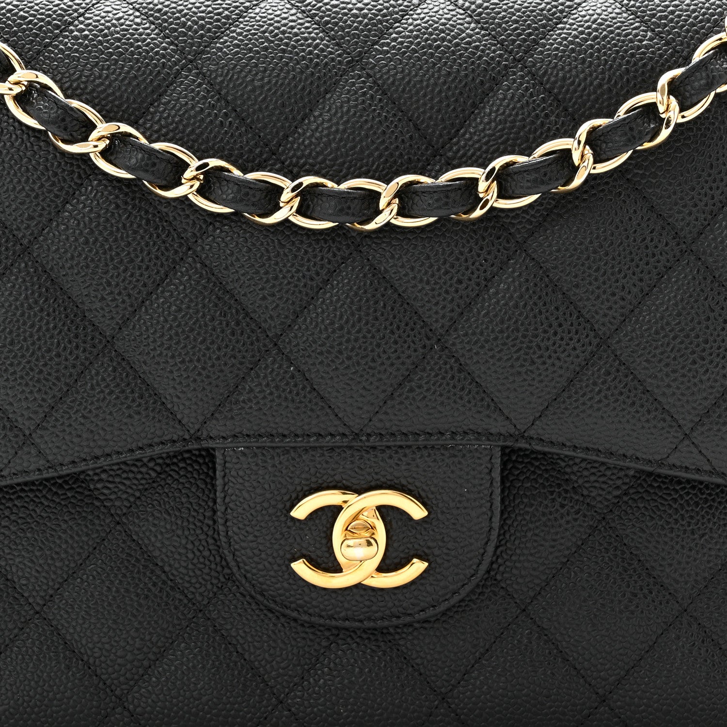 Chanel Caviar Quilted Jumbo Double Flap Black 8 of 11