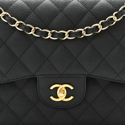 Chanel Caviar Quilted Jumbo Double Flap Black 8 of 11