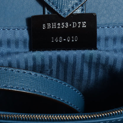 Fendi Vitello Elite Petite 2Jours Tote Blue Cobalto 7 of 9
