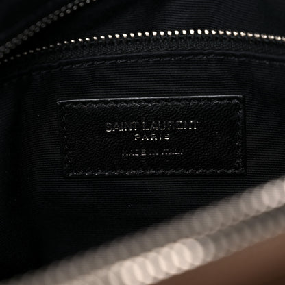 Saint Laurent Calfskin Y Quilted Monogram Medium Loulou Chain Satchel Taupe 12 of 17
