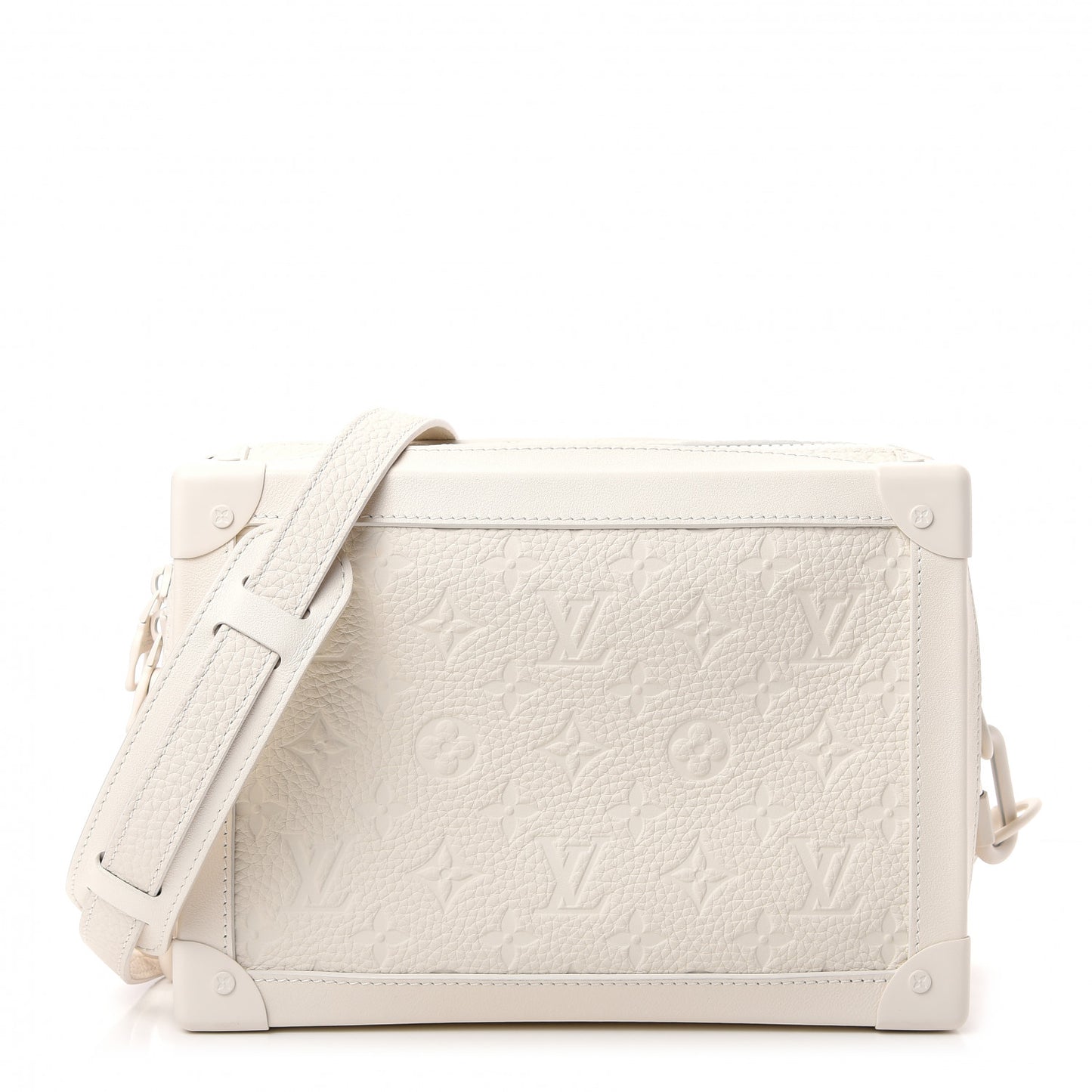 Taurillon Monogram Solar Ray Soft Trunk Powder White