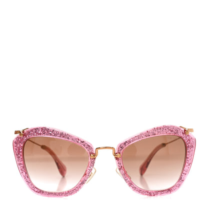 Miu Miu Acetate Metal Cat Eye Sunglasses SMU10N Pink 2 of 7