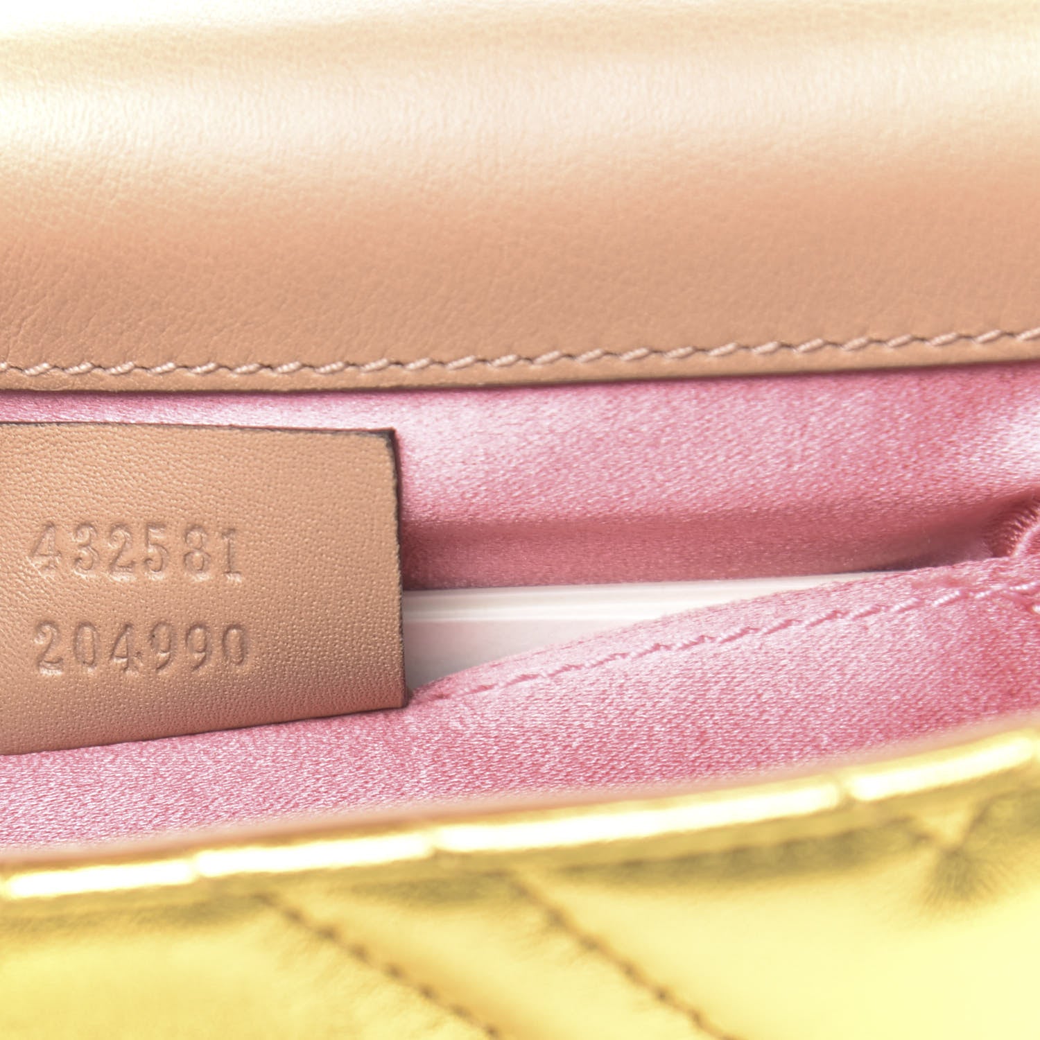 Gucci Metallic Nappa Matelasse Broadway Shoulder Bag Gold 7 of 11