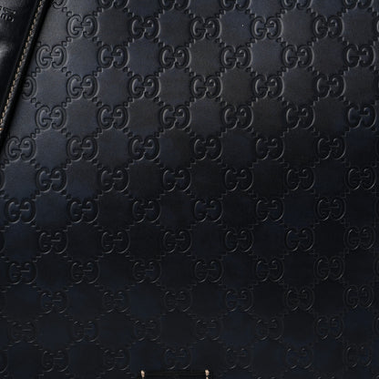 Gucci Guccissima Large Flap Messenger Bag Navy 8 of 13