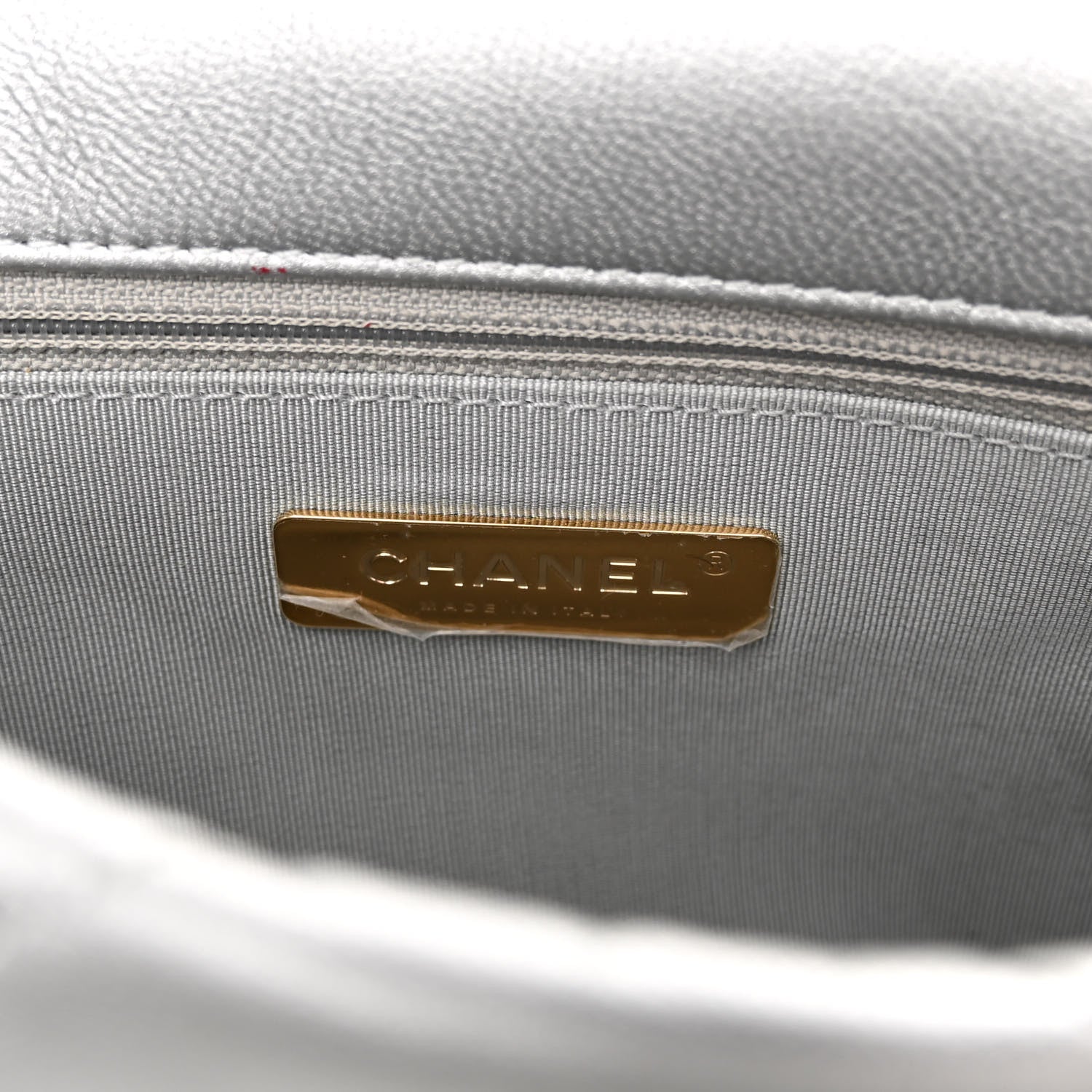 Chanel Metallic Goatskin Quilted Medium Chanel 19 Flap Silver 6 of 10