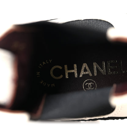 Chanel Calfskin Cap Toe CC Ankle Boots 36 White Black 8 of 8