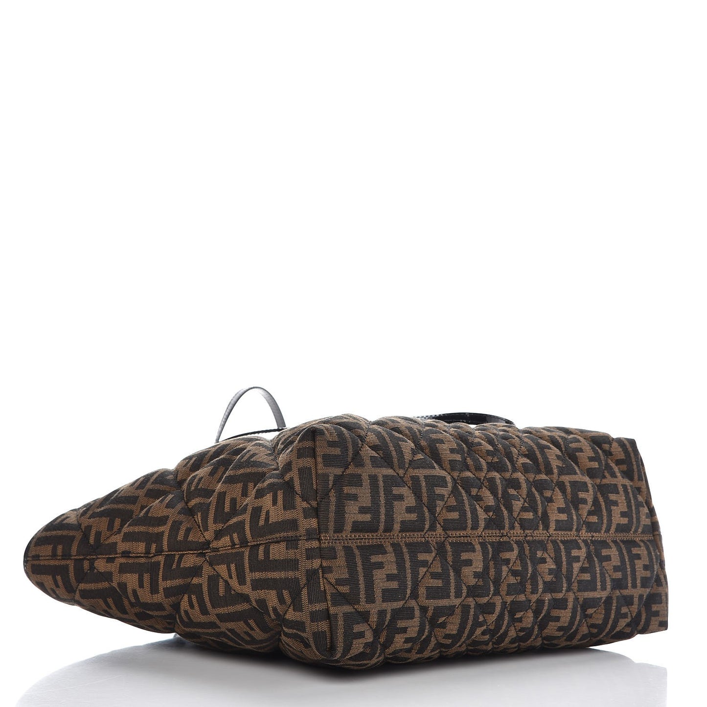 Zucca Quilted Medium Roll Tote Tobacco Black