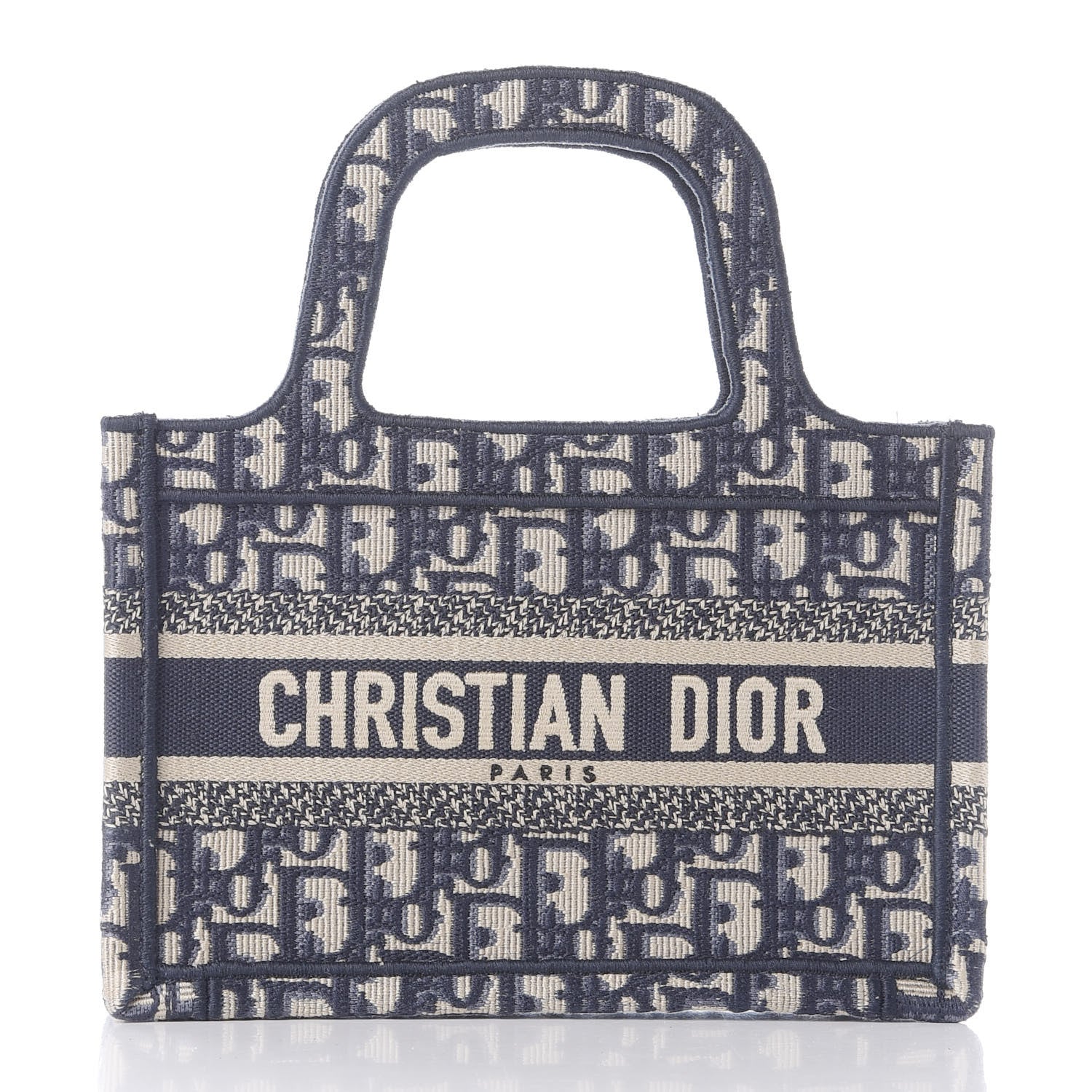Christian Dior Oblique Mini Book Tote Blue Multicolor 2 of 18